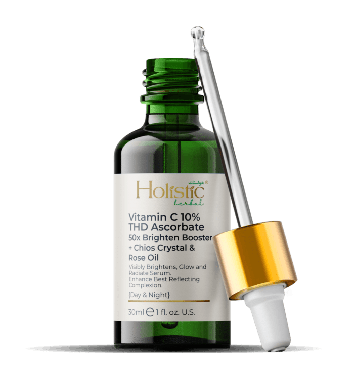 Vitamin C 10% THD Ascorbate 50x Brighten Booster + Chios Crystal & Rose Oil | Vitamin C Serum - 30ml